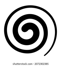 Spiralsymbol auf weißem Hintergrund