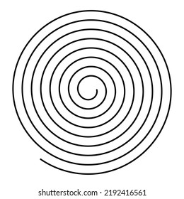 Spiralsymbol auf weißem Hintergrund