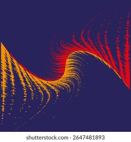 Spiral icon pattern. Blue wave symbol. Curved flow Vector. Dynamic modern design.
