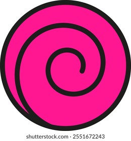 Spiral Icon with pink background. Spiral, in japanese Uzumaki, is the symbol of the Uzumaki clan. Uzumaki clan are relatives with the Senju. They are known for extreme chakra ammounts.