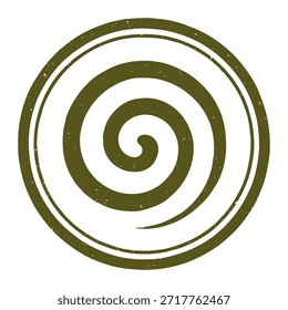 Spiralsymbol, Siegel, Vektor auf weißem Hintergrund
Vektorstempelsymbol