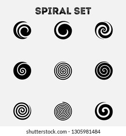 spiral icon set