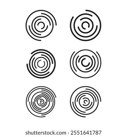 Spiral Icon Set Vector Design.