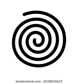 Spiral icon silhouette. Vector image