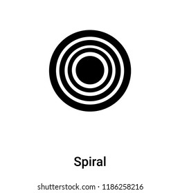 Spiral icon vector isolated on white background, logo concept of Spiral sign on transparent background, filled black symbol