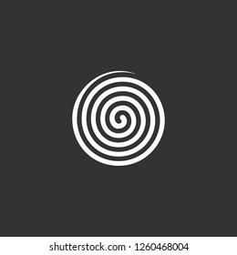 spiral icon vector. spiral sign on black background. spiral icon for web and app