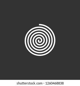 spiral icon vector. spiral sign on black background. spiral icon for web and app