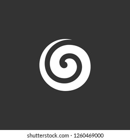 vector de icono de espiral. signo de espiral sobre fondo negro. icono de espiral para web y aplicación