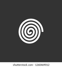 spiral icon vector. spiral sign on black background. spiral icon for web and app