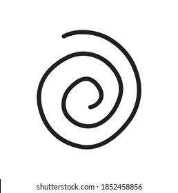 boceto vectorial de icono espiral de arte de línea