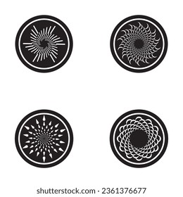 spiral icon vector template illustration logo design