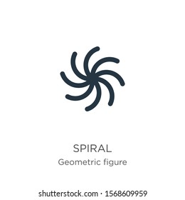 Spiral icon vector. Trendy flat spiral icon from geometric figure collection isolated on white background. Vector illustration can be used for web and mobile graphic design, logo, eps10