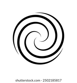 Spiral icon vector. Volute illustration sign. Hypnotic Spiral symbol or logo.