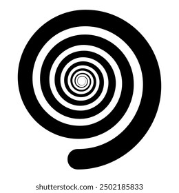 Spiral icon vector. Volute illustration sign. Hypnotic Spiral symbol or logo.