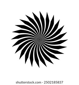 Spiral icon vector. Volute illustration sign. Hypnotic Spiral symbol or logo.