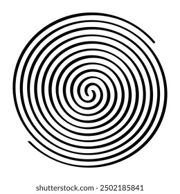 Vector de icono espiral. Signo de ilustración voluta. Símbolo o logotipo de la espiral hipnótica.