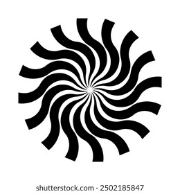 Vector de icono espiral. Signo de ilustración voluta. Símbolo o logotipo de la espiral hipnótica.