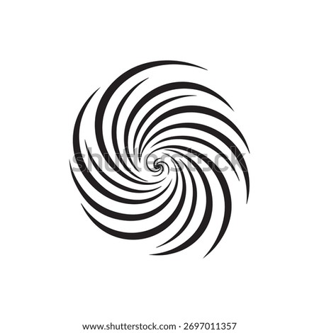 Spiral icon vector. Volute illustration sign. Hypnotic Spiral symbol or logo.
