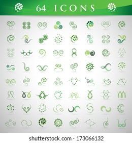 Spiral Icons Set - Isolated On Gray Background - Vector Illustration, Graphic Design Editable For Your Design. 