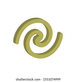 Spiral icon.Vector isometric and 3D view.