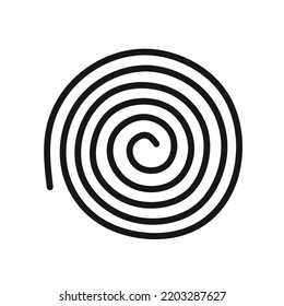 spiral icon.vector round spiral helix with simple design