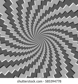 Spiral illusory motion pattern - vector