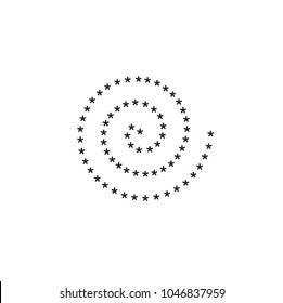Spiral illustration composed of asterisks 