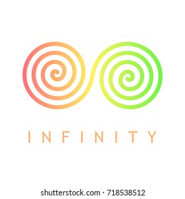 Spiral. Infinity icon. Logo design. Vector illustration.