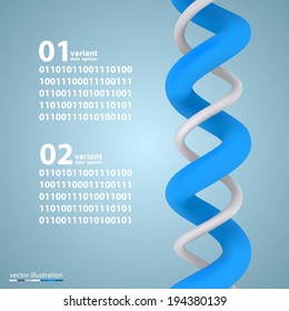 Spiral infographic elements with numbers. Vector