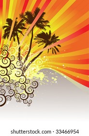 Spiral island Vector