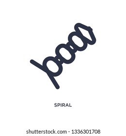 spiral isolated icon. Simple element illustration from geometric figure concept. spiral editable logo symbol design on white background. Can be use for web and mobile.