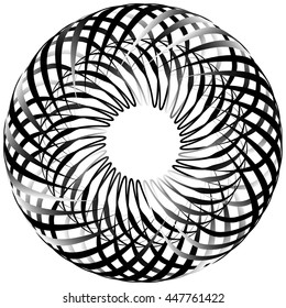 Spiral isolated on white. Rotating, concentric shape forming a geometric irregular helix