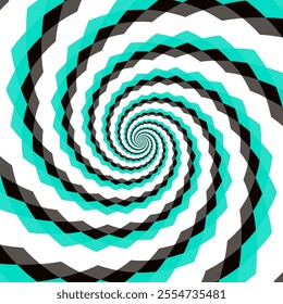 Spiral joyful hypnotic swirl background, optical illusion of movement, vector illustration opt art style, colorful abstract geometric, multicolored psychedelic vortex background