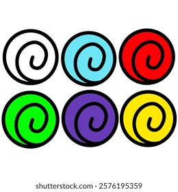 The spiral, known as Uzumaki in Japanese, represents the symbol of the Uzumaki clan. The Uzumaki clan is closely related to the Senju clan. Uzumaki clan vector set flat symbol. 