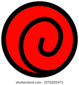 The spiral, known as Uzumaki in Japanese, represents the symbol of the Uzumaki clan. The Uzumaki clan is closely related to the Senju clan. Uzumaki clan vector set flat symbol. 