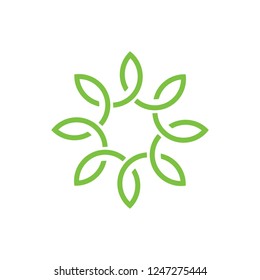 Spiral Leaf Shape Swirl Logo Stock Vector (Royalty Free) 1247275444 ...