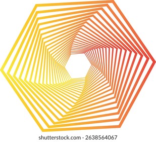 Spiral of Light Within the Hexagon
