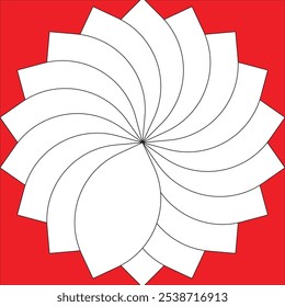 Spiral line point to center. Curve pattern background with   white color.