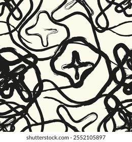 Spiral line seamless pattern, print screen texture, curved lines monochrome texture, seamless geometric minimalist background