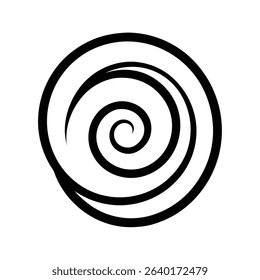 Spiral Line Vector Shaped Like a Spring