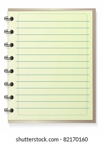 Spiral lined notebook