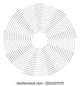 Spiral lines abstract design element. Vector art.