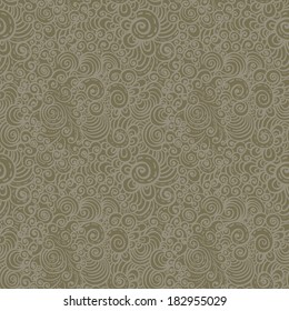 Spiral and lines background. Abstract vector seamless pattern
