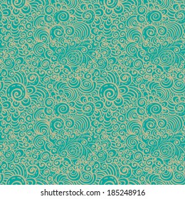 Spiral and lines background. Abstract vector seamless pattern