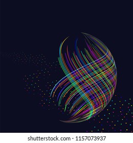 Spiral lines in different colors