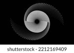 Spiral with lines as dynamic abstract vector background or logo or icon. Yin and Yang symbol.