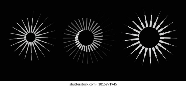 Spiral with lines as dynamic abstract vector background or logo or icon