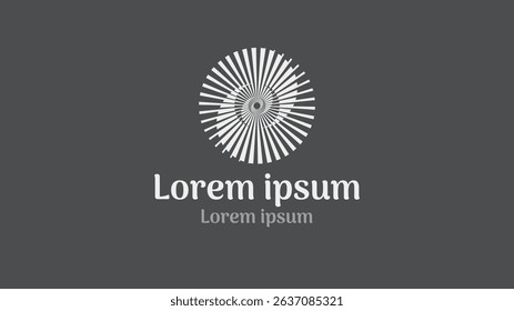 Spiral with lines as dynamic abstract vector background or logo or icon. abstract background with lines in circle. Art design spiral as logo or icon. 