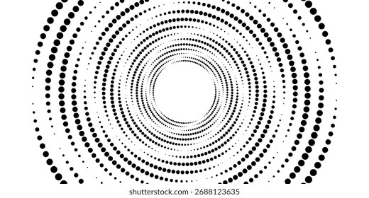 Espiral com linhas como fundo vetorial abstrato dinâmico ou logotipo ou ícone. Símbolo de Yin e Yang. Espiral preta sobre fundo branco e espiral branca sobre fundo preto.