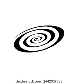 Spiral lines as dynamic twirl simple logo or icon design